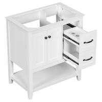 30" Bathroom Vanity without Sink Top, Cabinet Base Only, Vanity with ...